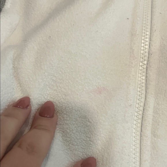 The North Face Gray & White Fleece Jacket EUC - Picture 5 of 6